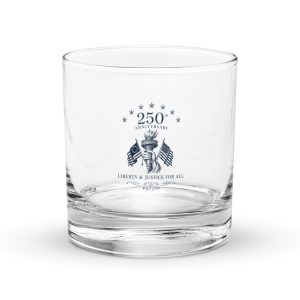 "Liberty and Justice" Rock Glass