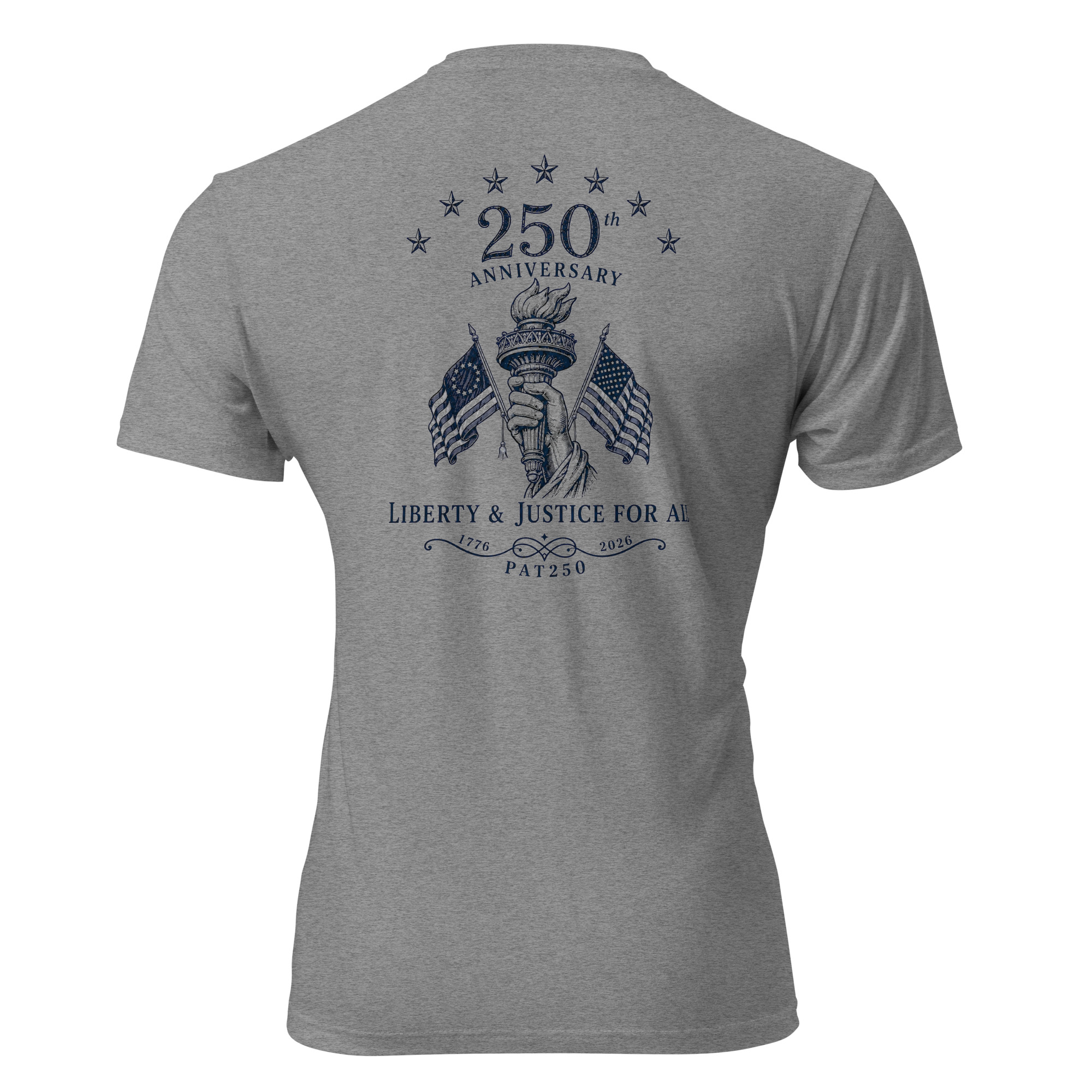 "Liberty & Justice" Fitted T-Shirt - 2-Sides - Image 38