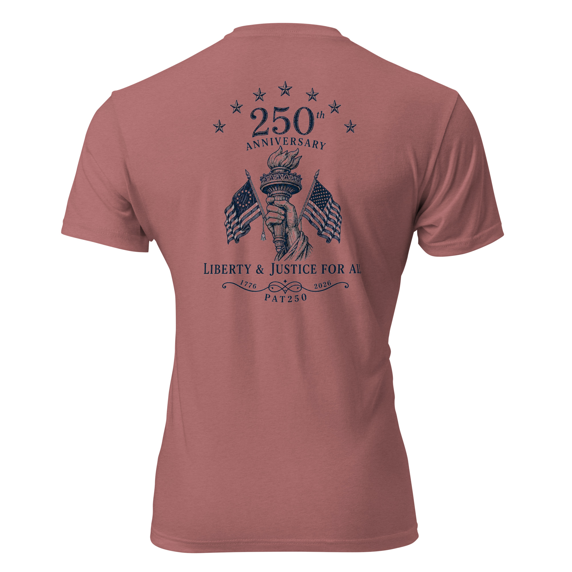 "Liberty & Justice" Fitted T-Shirt - 2-Sides - Image 30