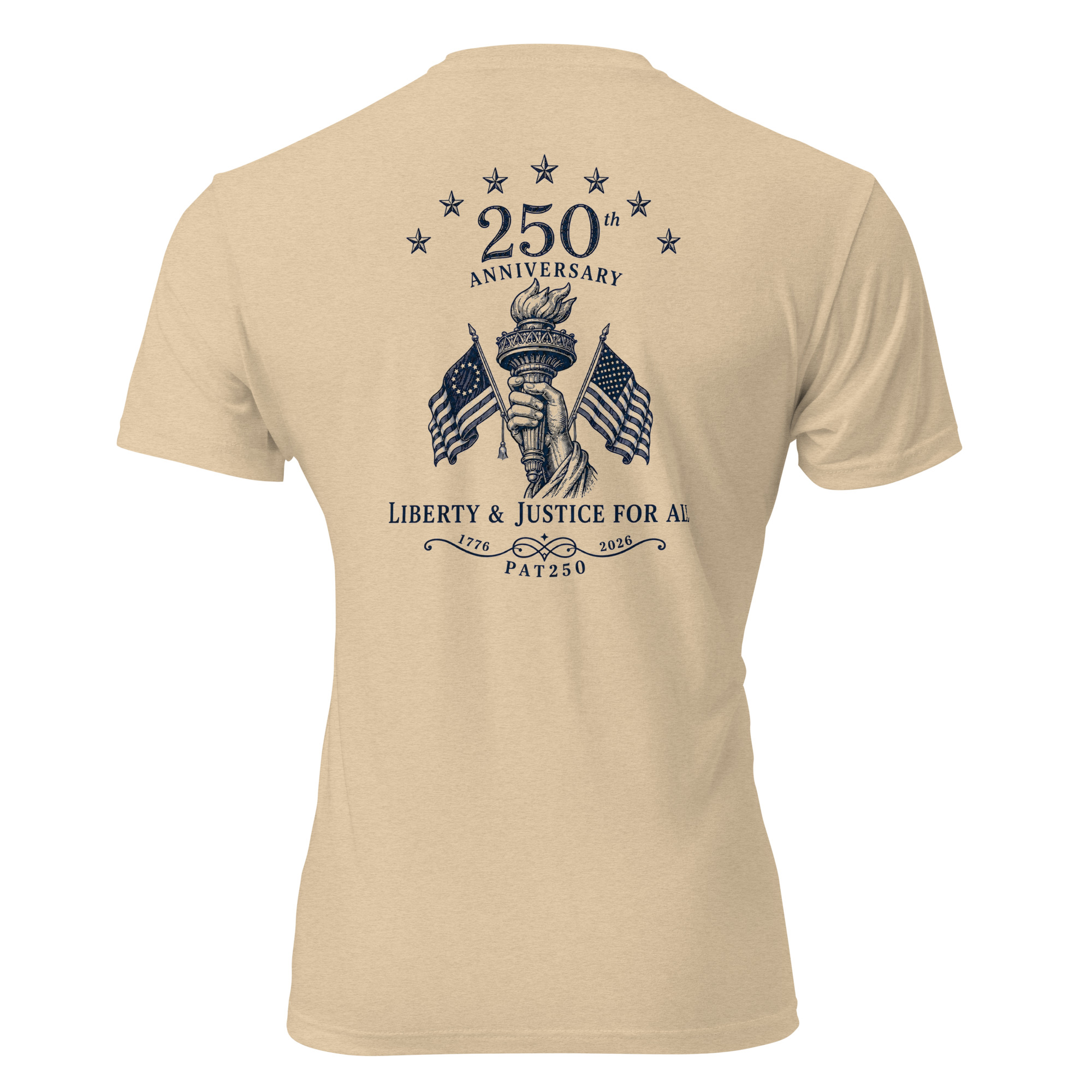 "Liberty & Justice" Fitted T-Shirt - 2-Sides - Image 50