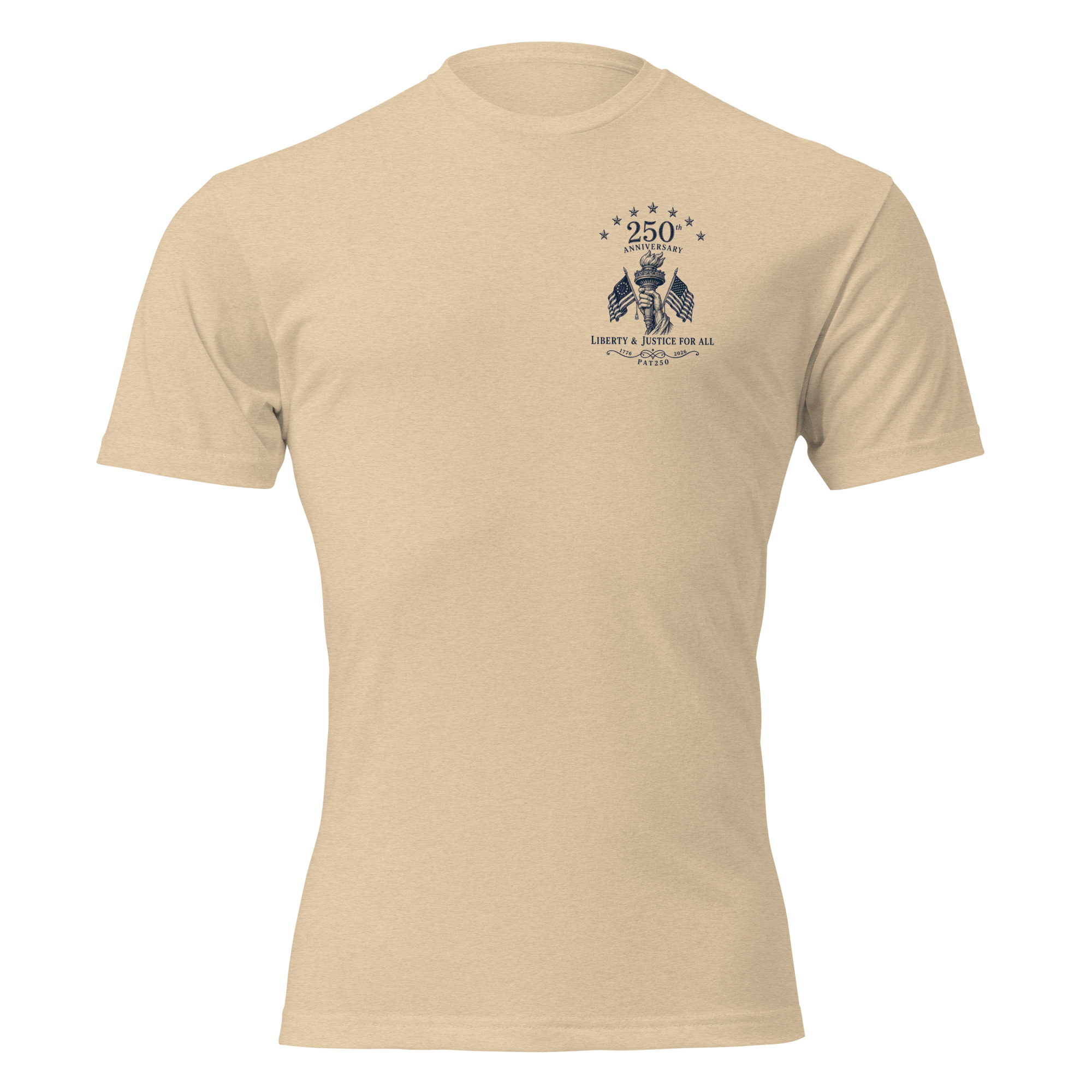 "Liberty & Justice" Fitted T-Shirt - 2-Sides - Image 49