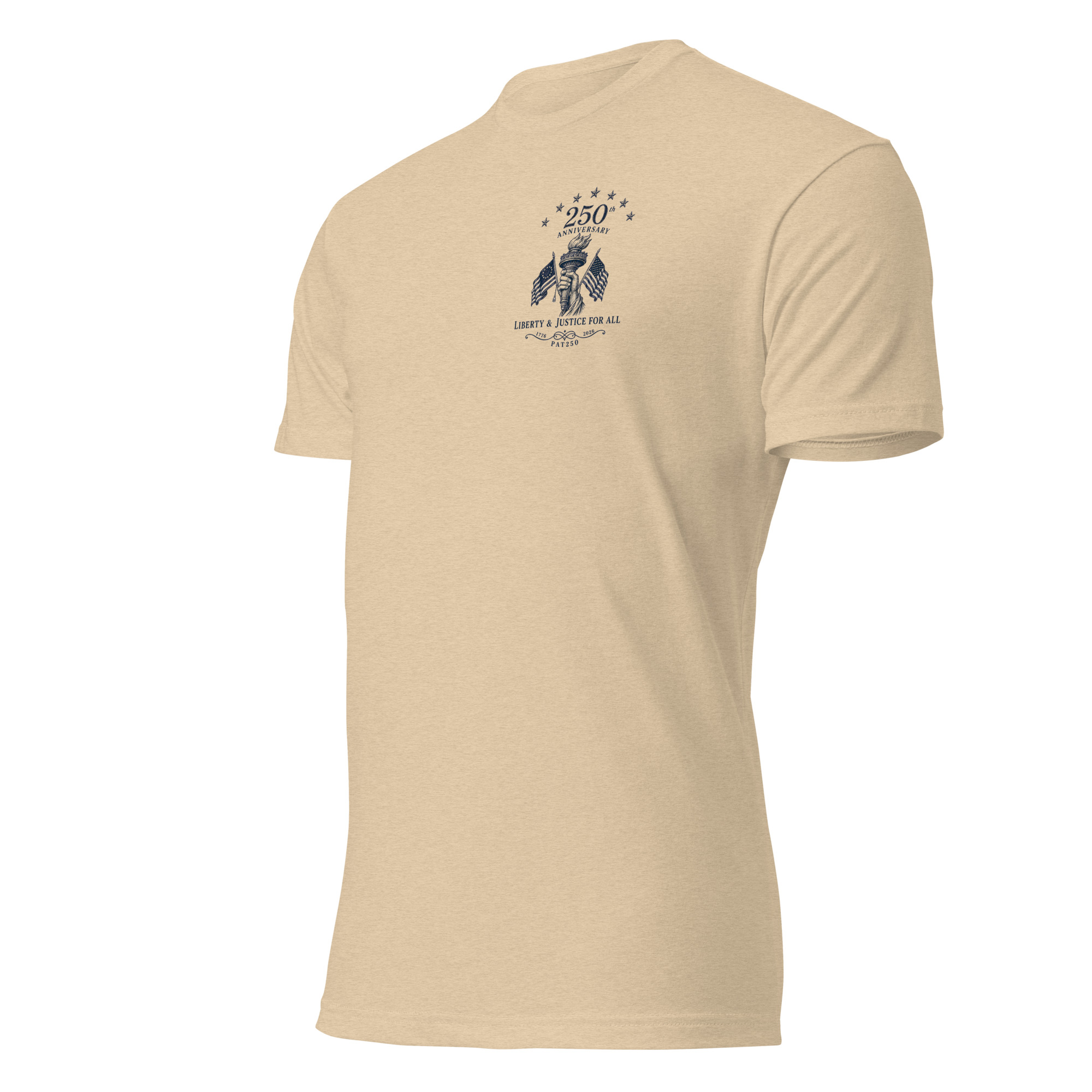 "Liberty & Justice" Fitted T-Shirt - 2-Sides - Image 51