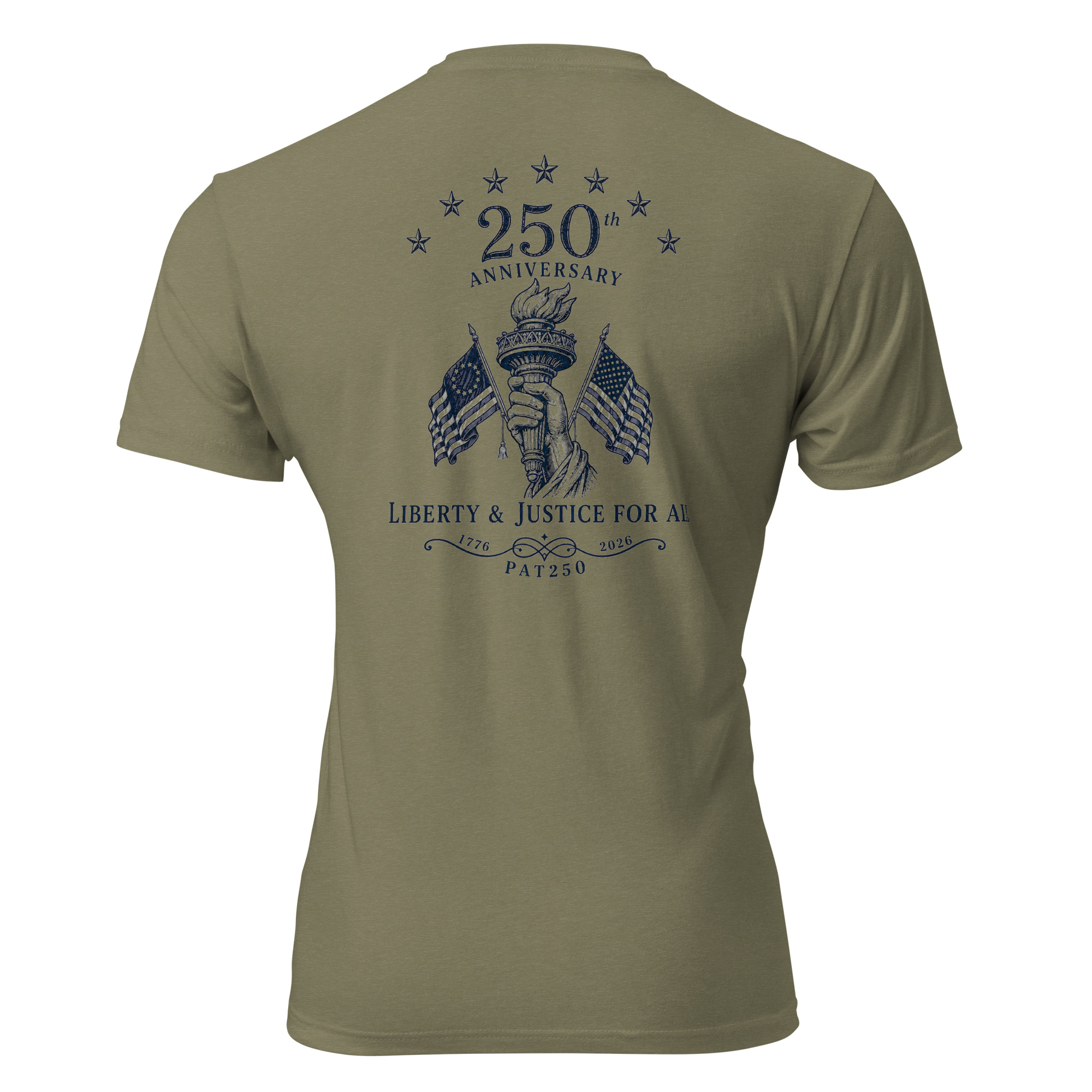 "Liberty & Justice" Fitted T-Shirt - 2-Sides - Image 34