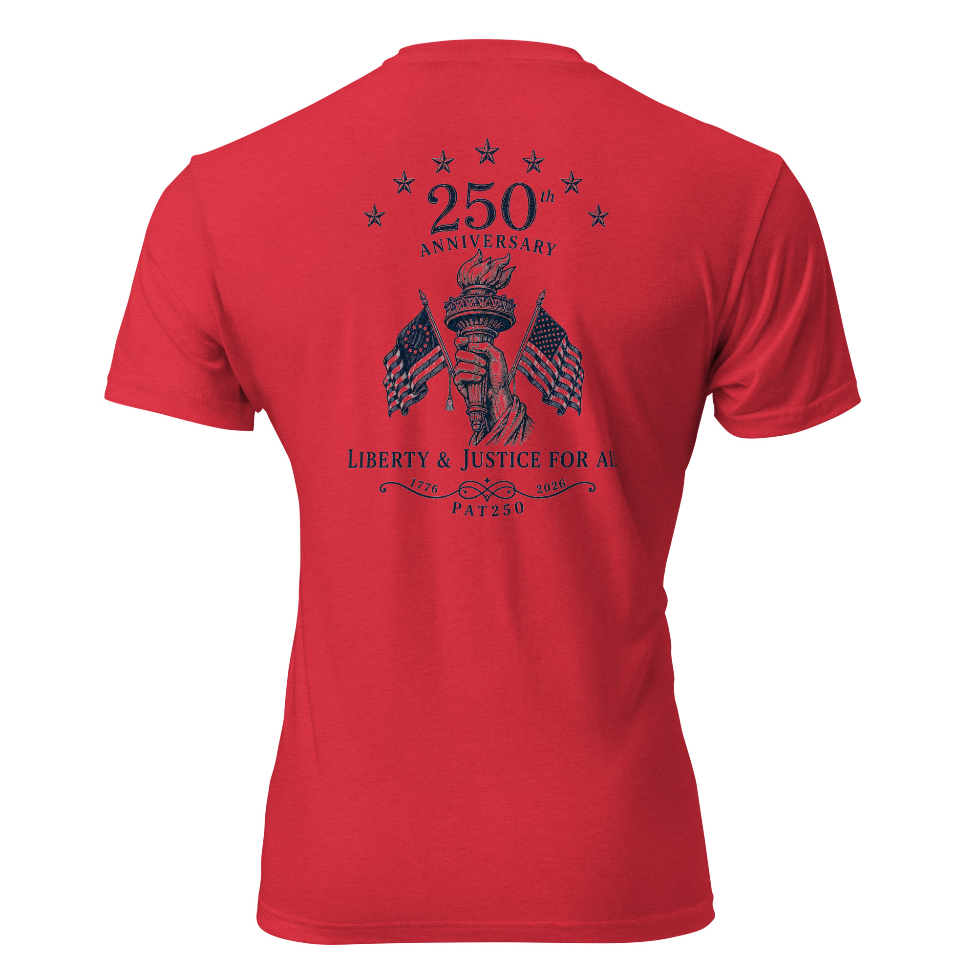 "Liberty & Justice" Fitted T-Shirt - 2-Sides - Image 26