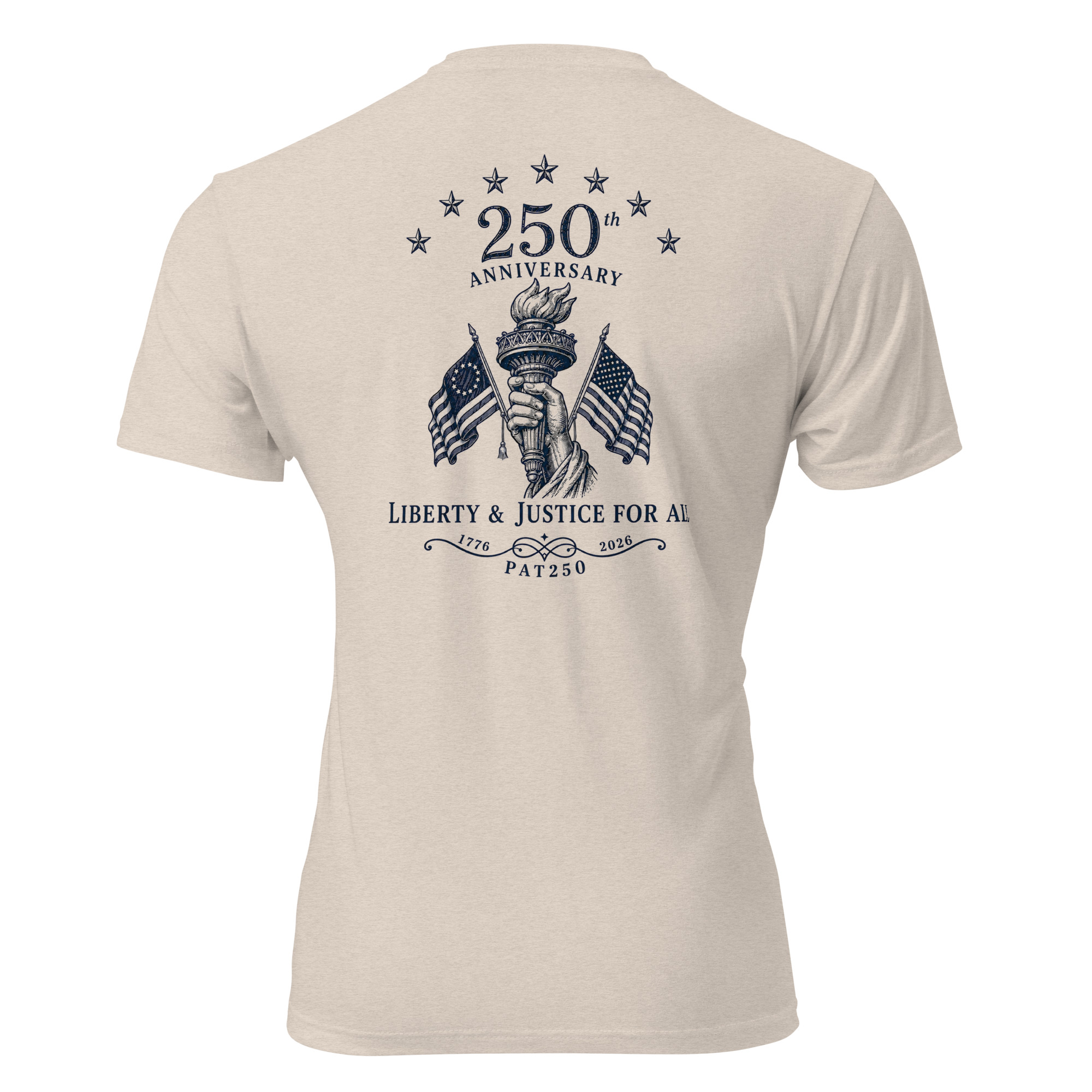 "Liberty & Justice" Fitted T-Shirt - 2-Sides - Image 54