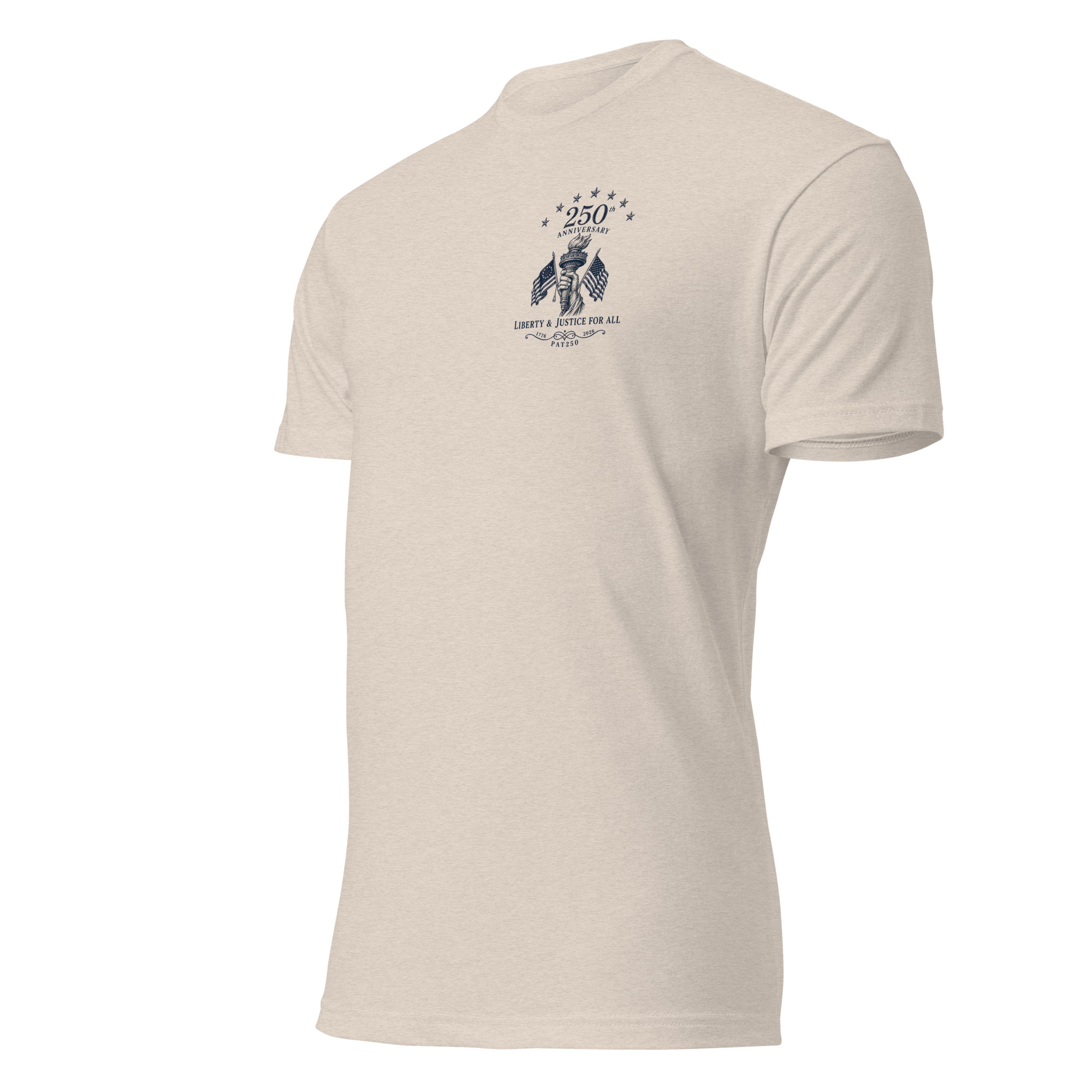 "Liberty & Justice" Fitted T-Shirt - 2-Sides - Image 55