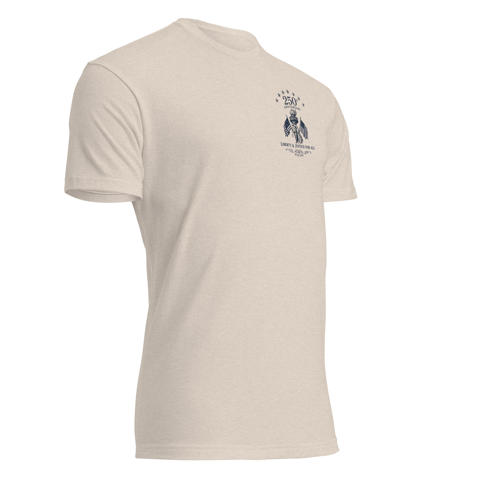 "Liberty & Justice" Fitted T-Shirt - 2-Sides - Image 56