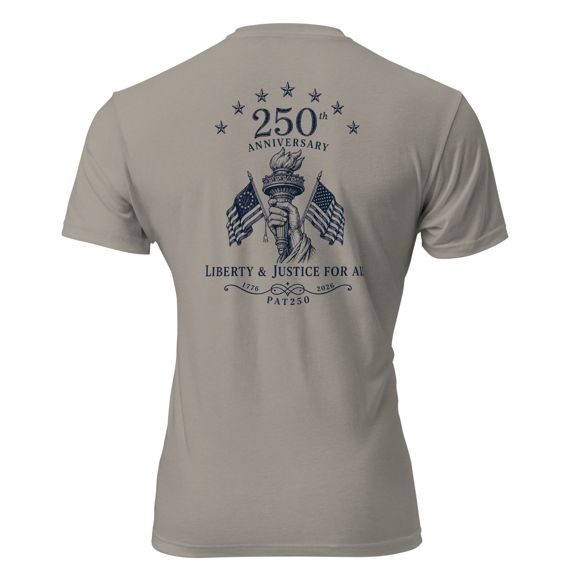 "Liberty & Justice" Fitted T-Shirt - 2-Sides - Image 46