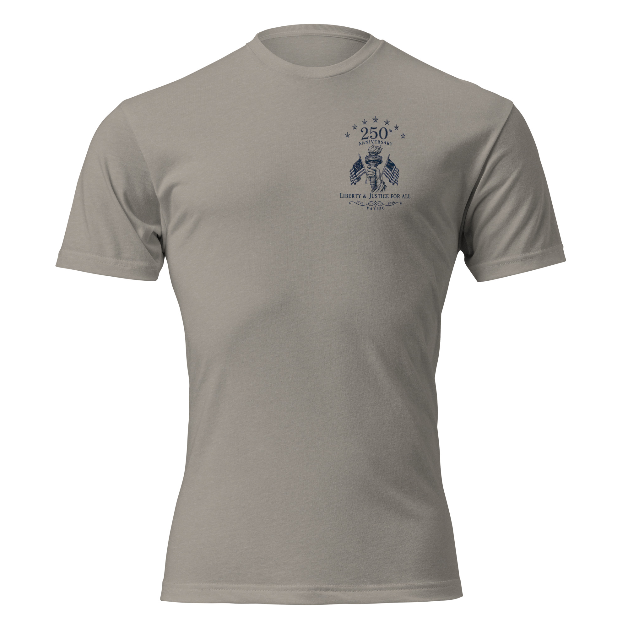 "Liberty & Justice" Fitted T-Shirt - 2-Sides - Image 45