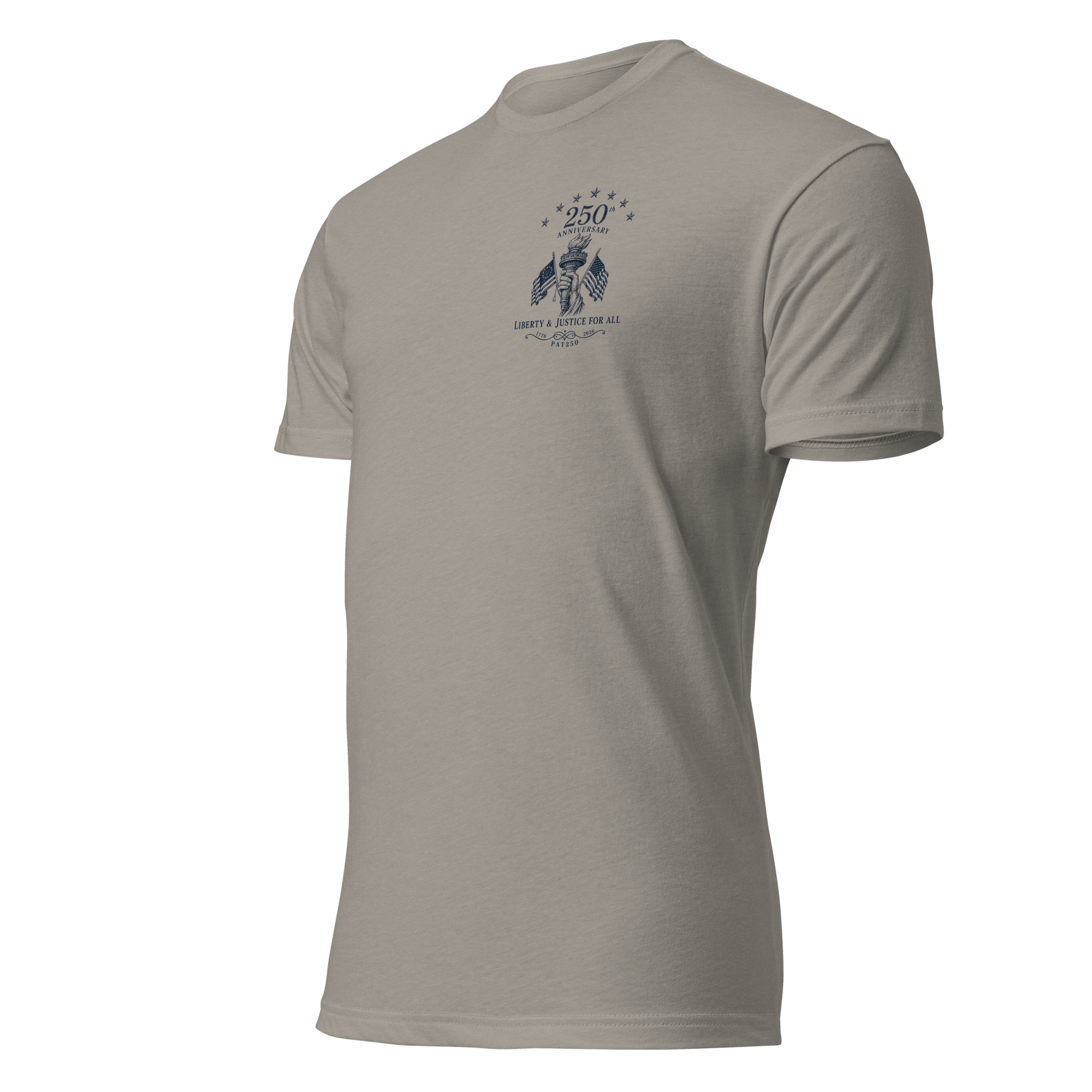 "Liberty & Justice" Fitted T-Shirt - 2-Sides - Image 47