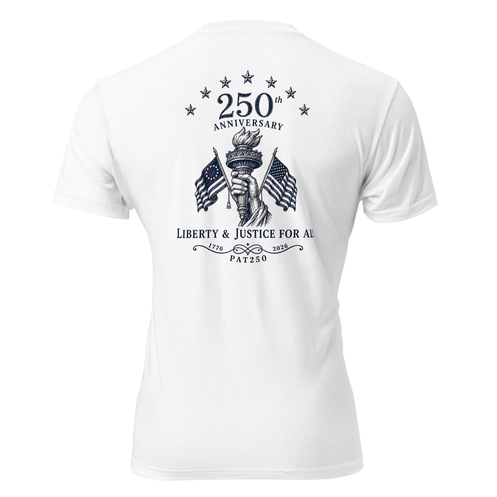 "Liberty & Justice" Fitted T-Shirt - 2-Sides - Image 58