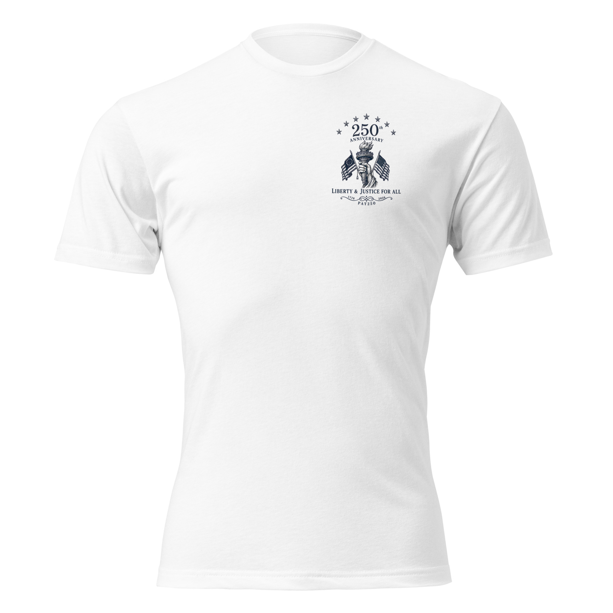 "Liberty & Justice" Fitted T-Shirt - 2-Sides - Image 57