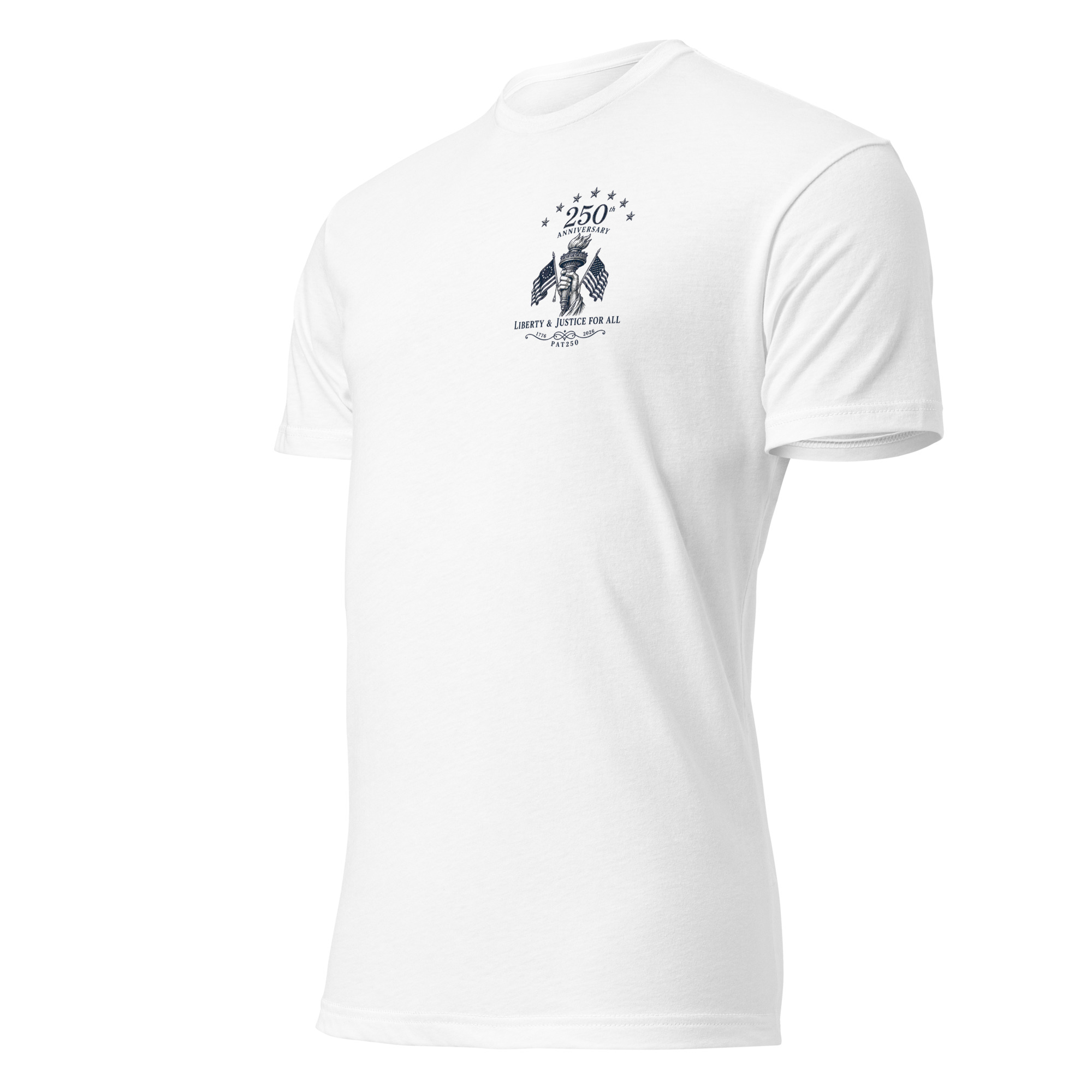 "Liberty & Justice" Fitted T-Shirt - 2-Sides - Image 59
