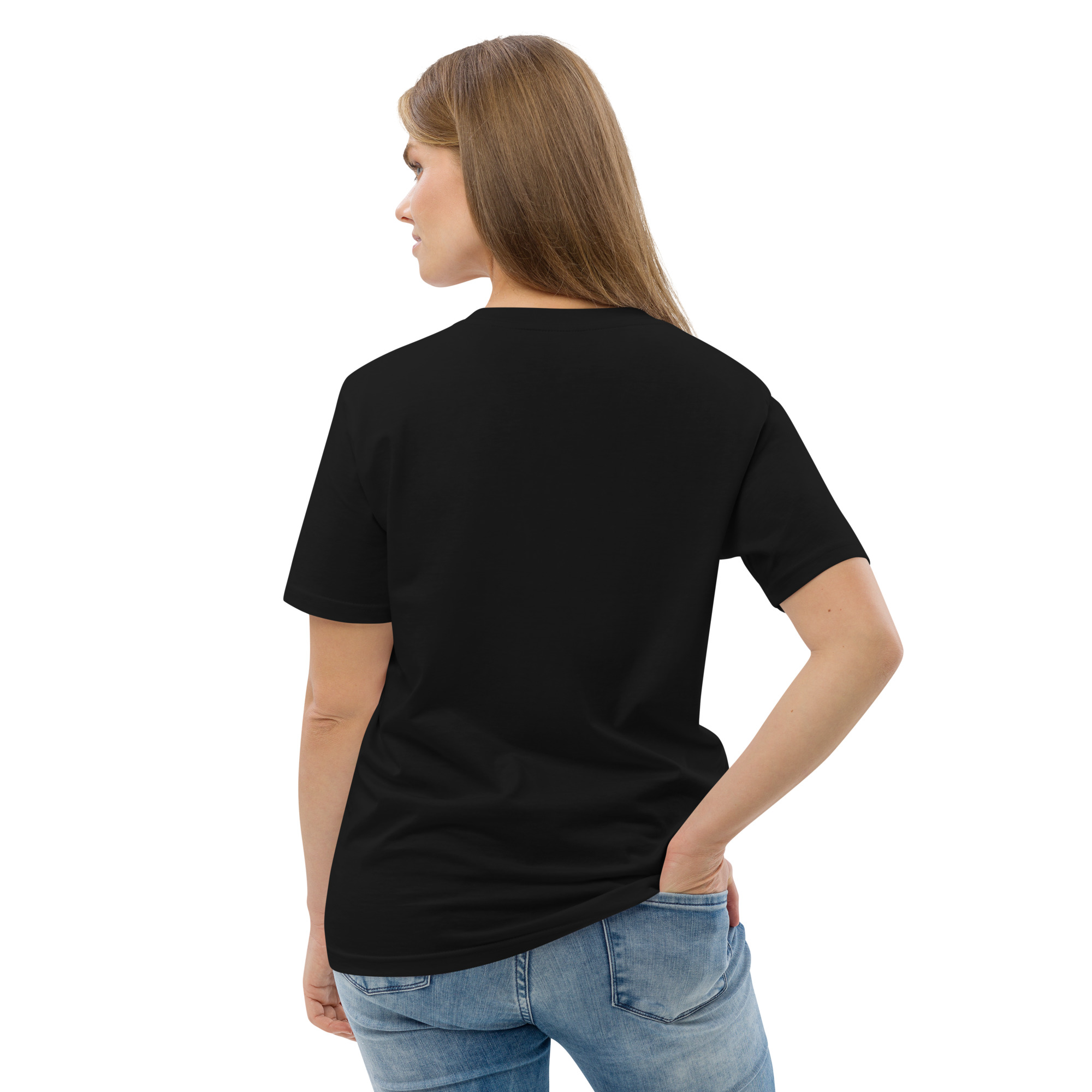 "Liberty & Justice" Large Front Print Only Unisex Organic Cotton T-Shirt - Image 12