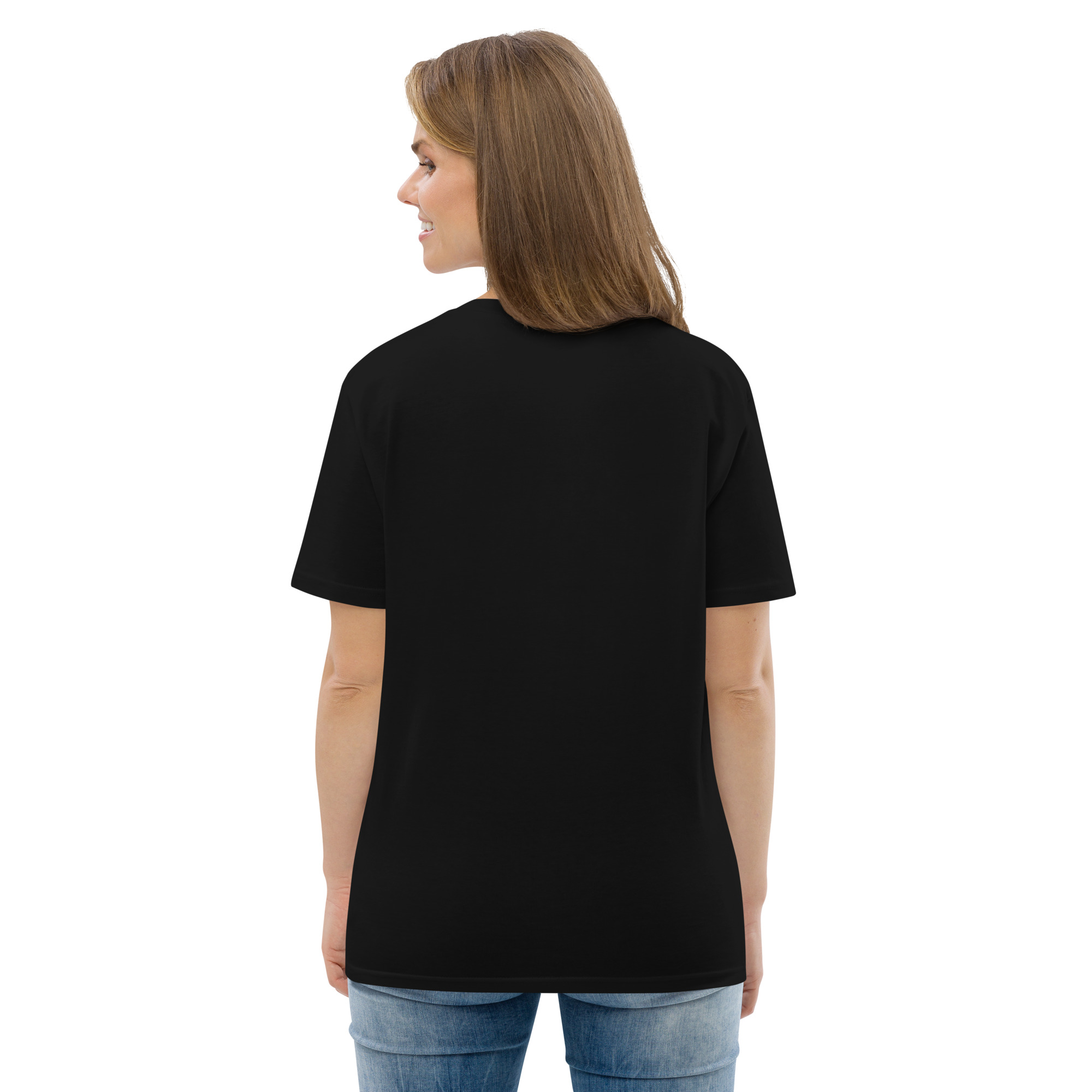 "Liberty & Justice" Large Front Print Only Unisex Organic Cotton T-Shirt - Image 11