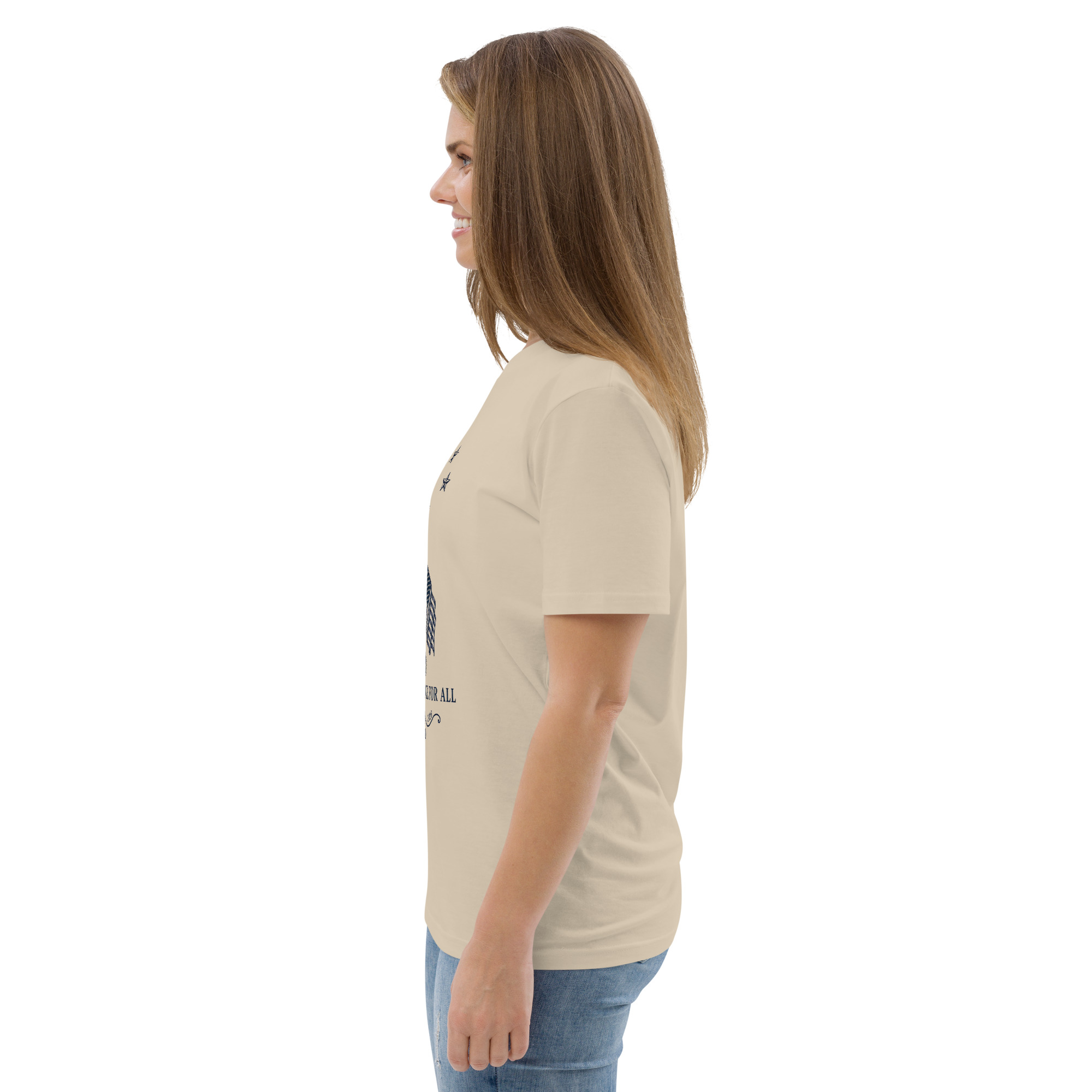 "Liberty & Justice" Large Front Print Only Unisex Organic Cotton T-Shirt - Image 78