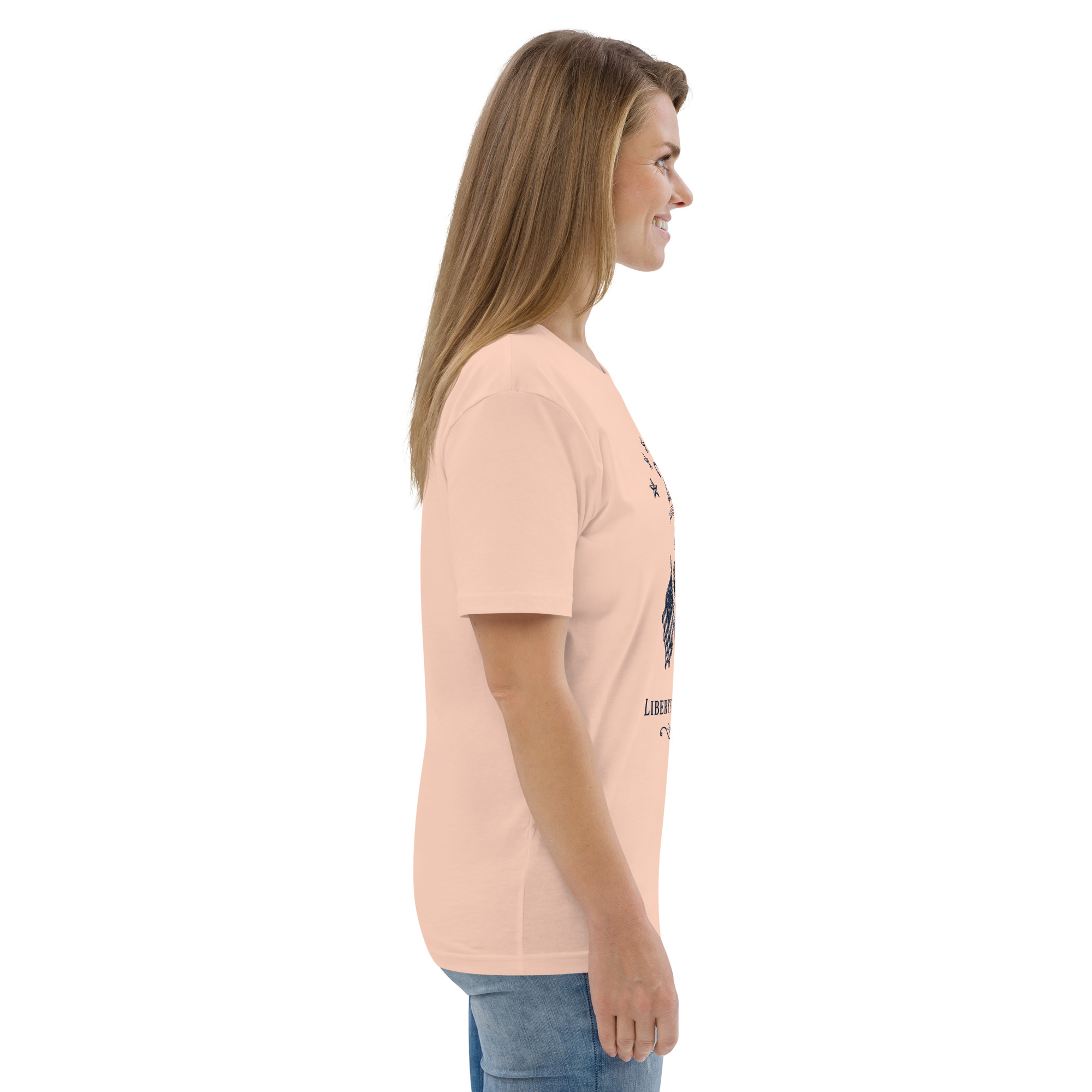 "Liberty & Justice" Large Front Print Only Unisex Organic Cotton T-Shirt - Image 84