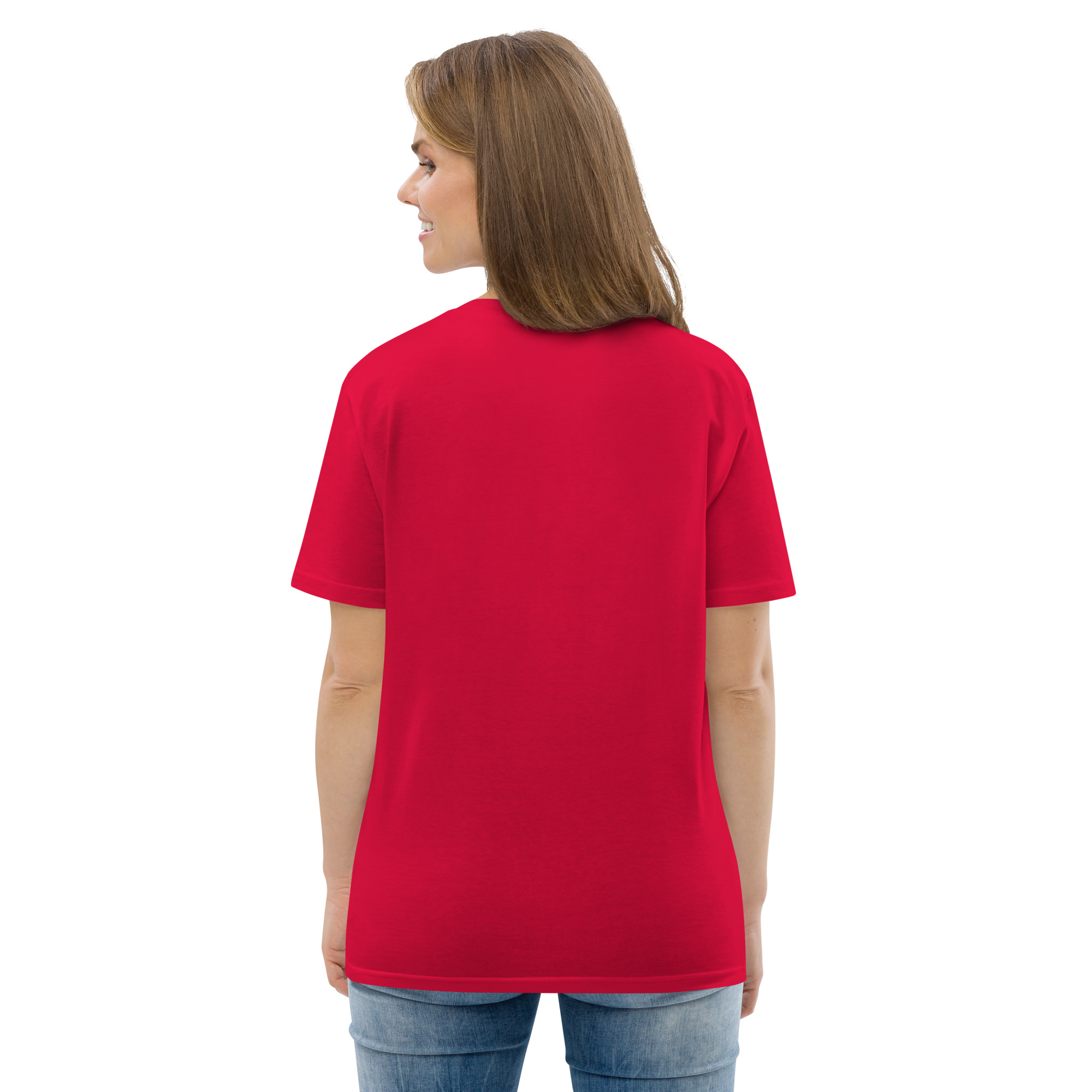 "Liberty & Justice" Large Front Print Only Unisex Organic Cotton T-Shirt - Image 39