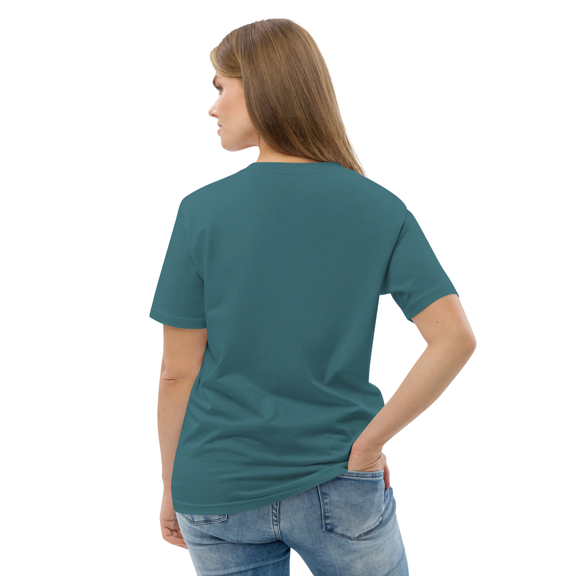 "Liberty & Justice" Large Front Print Only Unisex Organic Cotton T-Shirt - Image 47