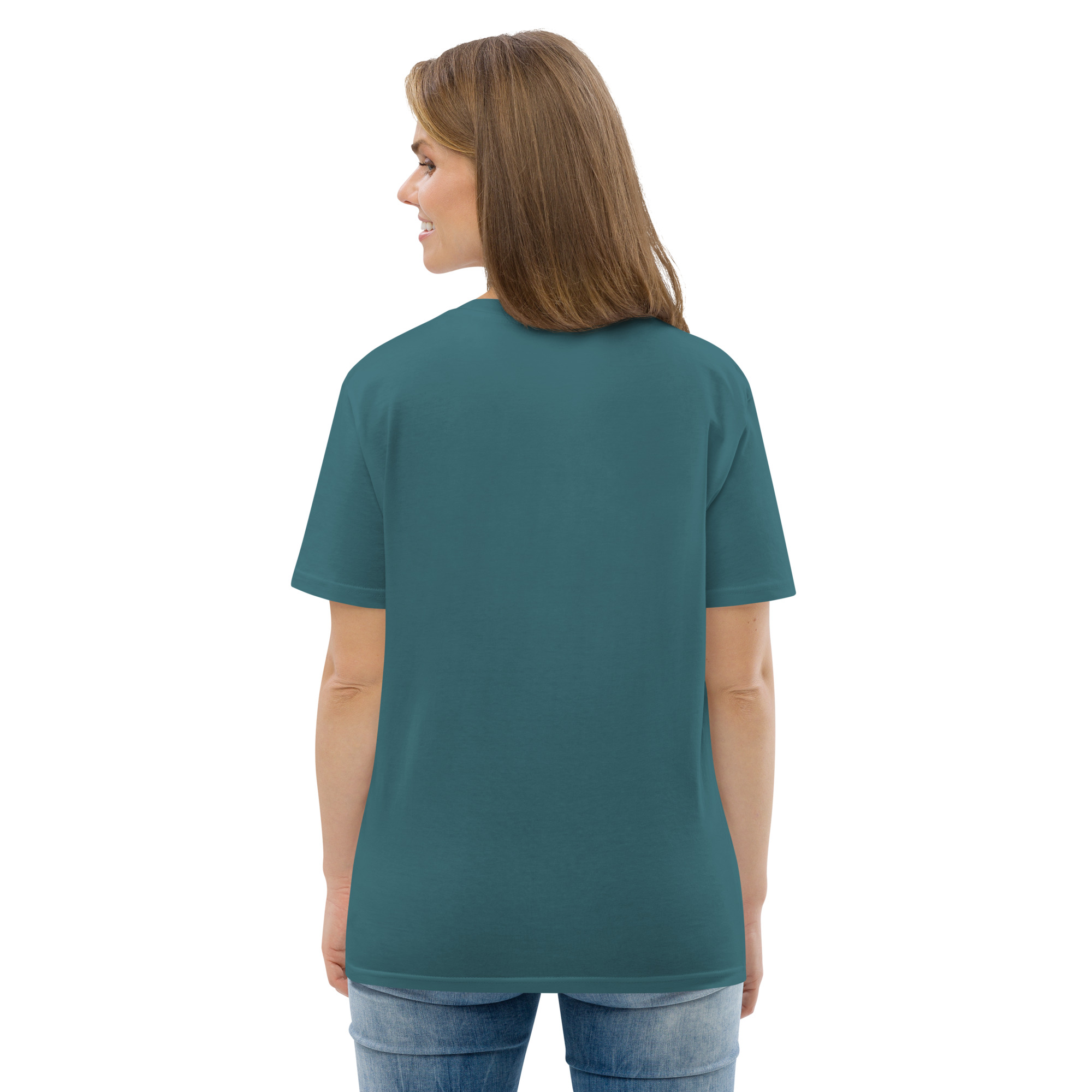 "Liberty & Justice" Large Front Print Only Unisex Organic Cotton T-Shirt - Image 46