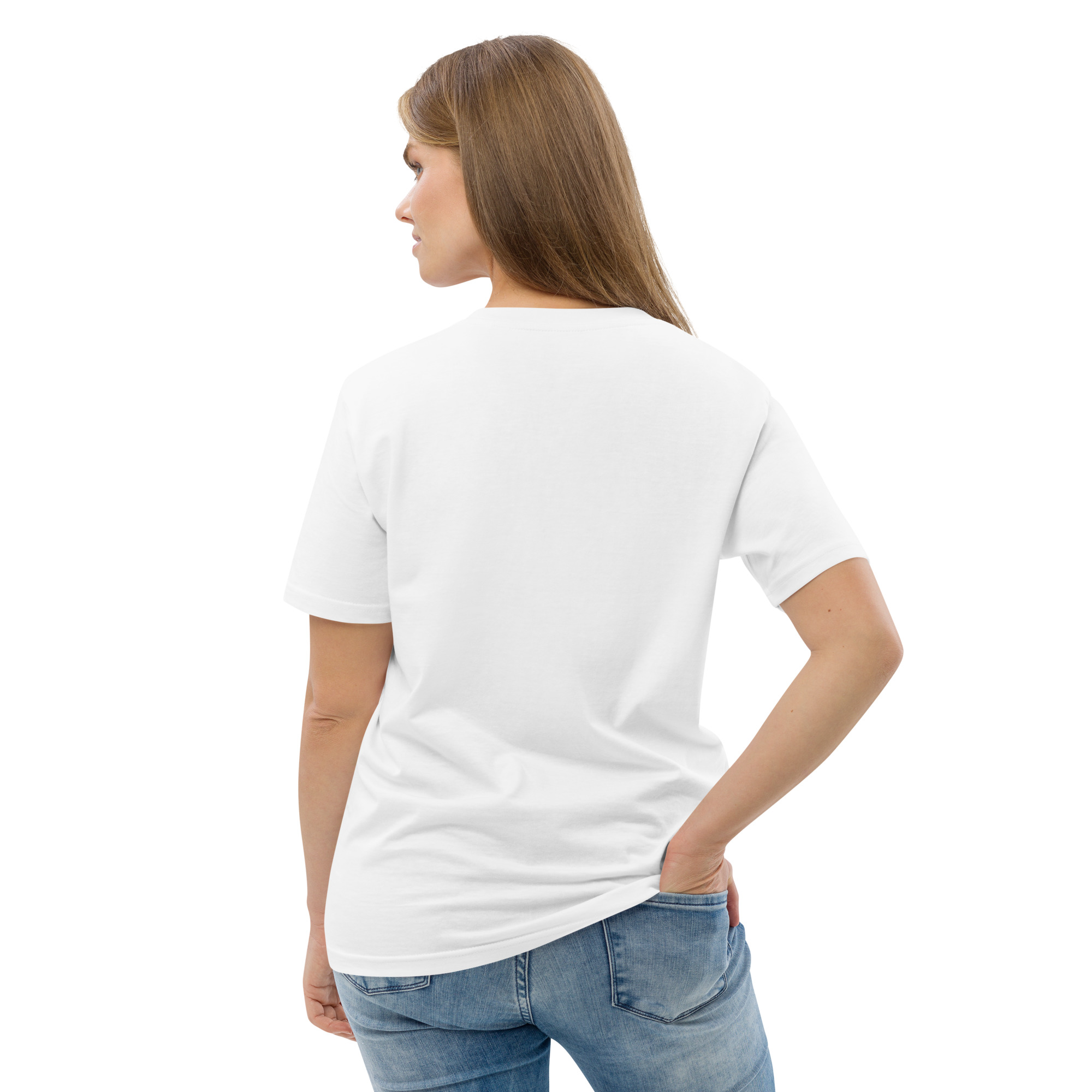 "Liberty & Justice" Large Front Print Only Unisex Organic Cotton T-Shirt - Image 103