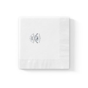 White coined napkins