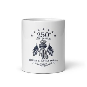 "Liberty and Justice" White Glossy Mug